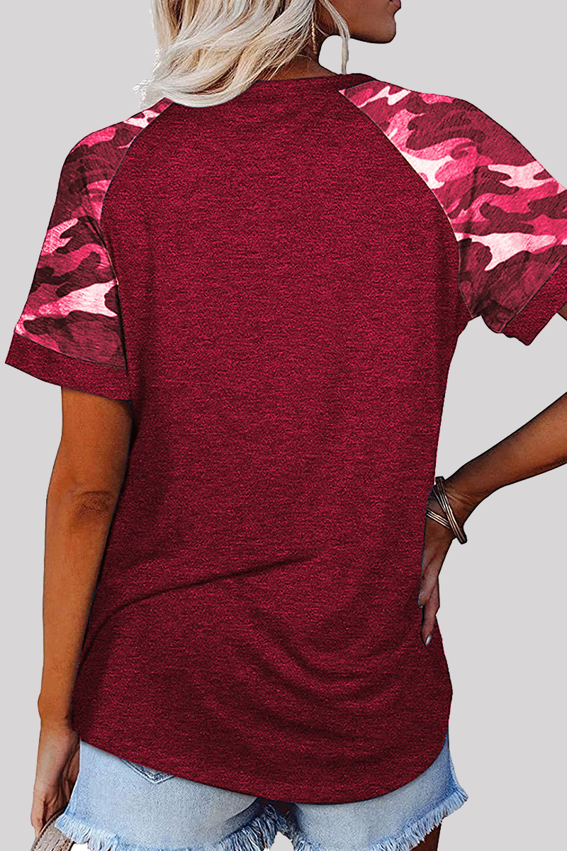 Camisetas básicas con cuello redondo y estampado casual (6 colores)