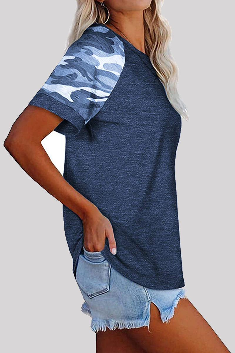 Camisetas básicas con cuello redondo y estampado casual (6 colores)