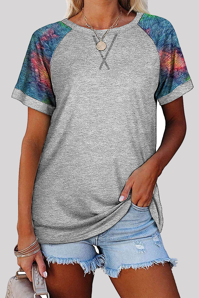Camisetas básicas con cuello redondo y estampado casual (6 colores)