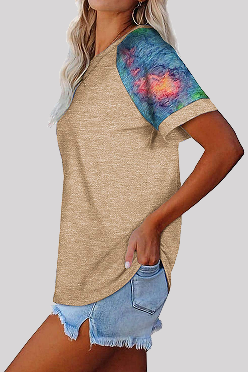 Camisetas básicas con cuello redondo y estampado casual (6 colores)