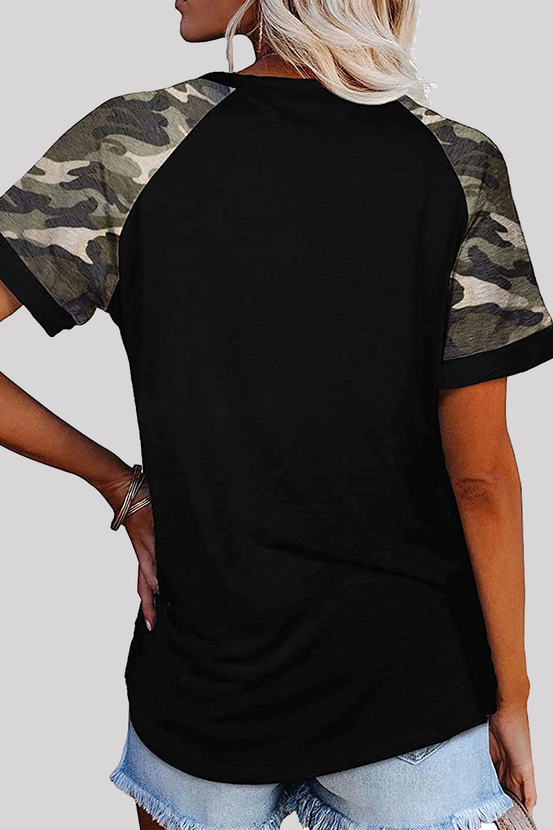 Camisetas básicas con cuello redondo y estampado casual (6 colores)