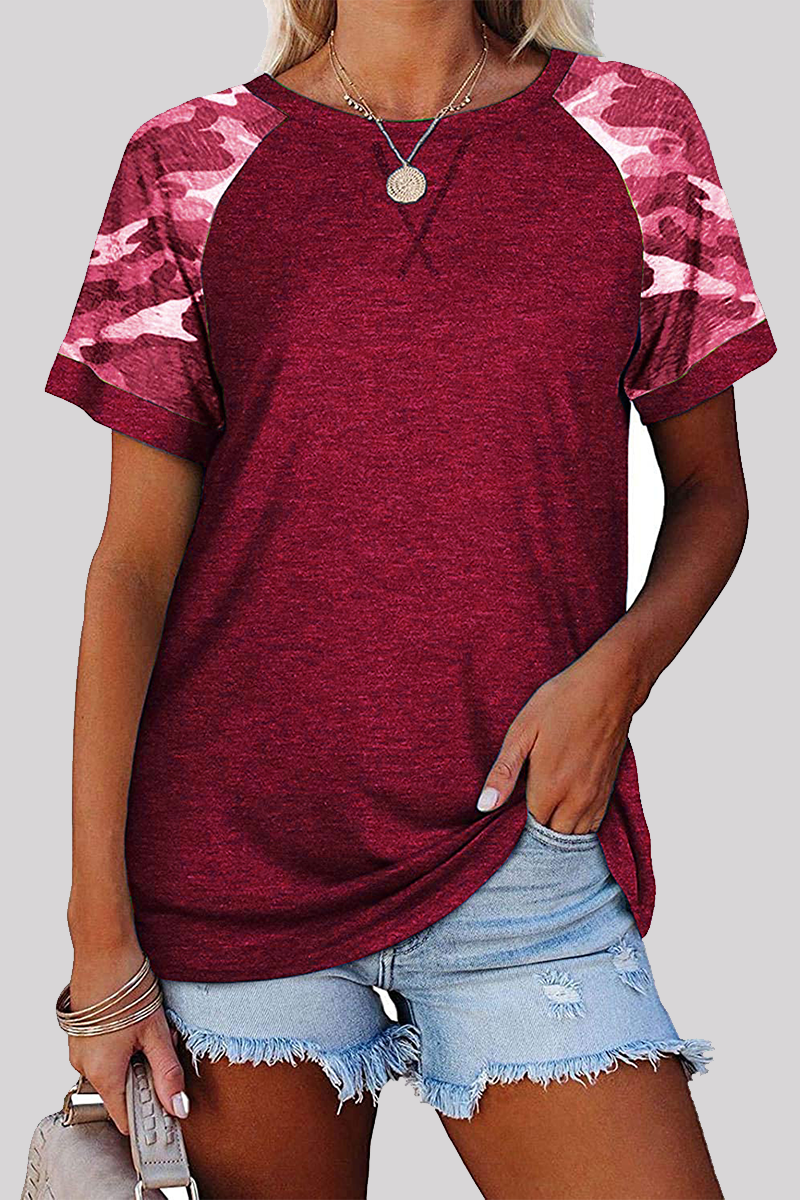 Camisetas básicas con cuello redondo y estampado casual (6 colores)