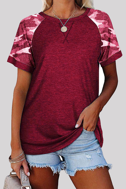 Camisetas básicas con cuello redondo y estampado casual (6 colores)