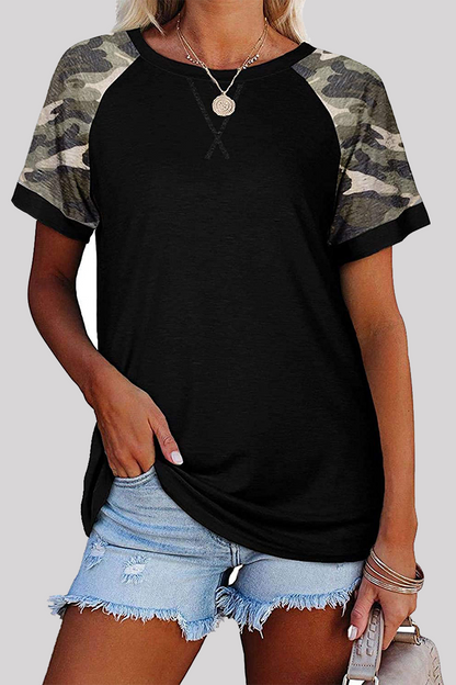 Camisetas básicas con cuello redondo y estampado casual (6 colores)