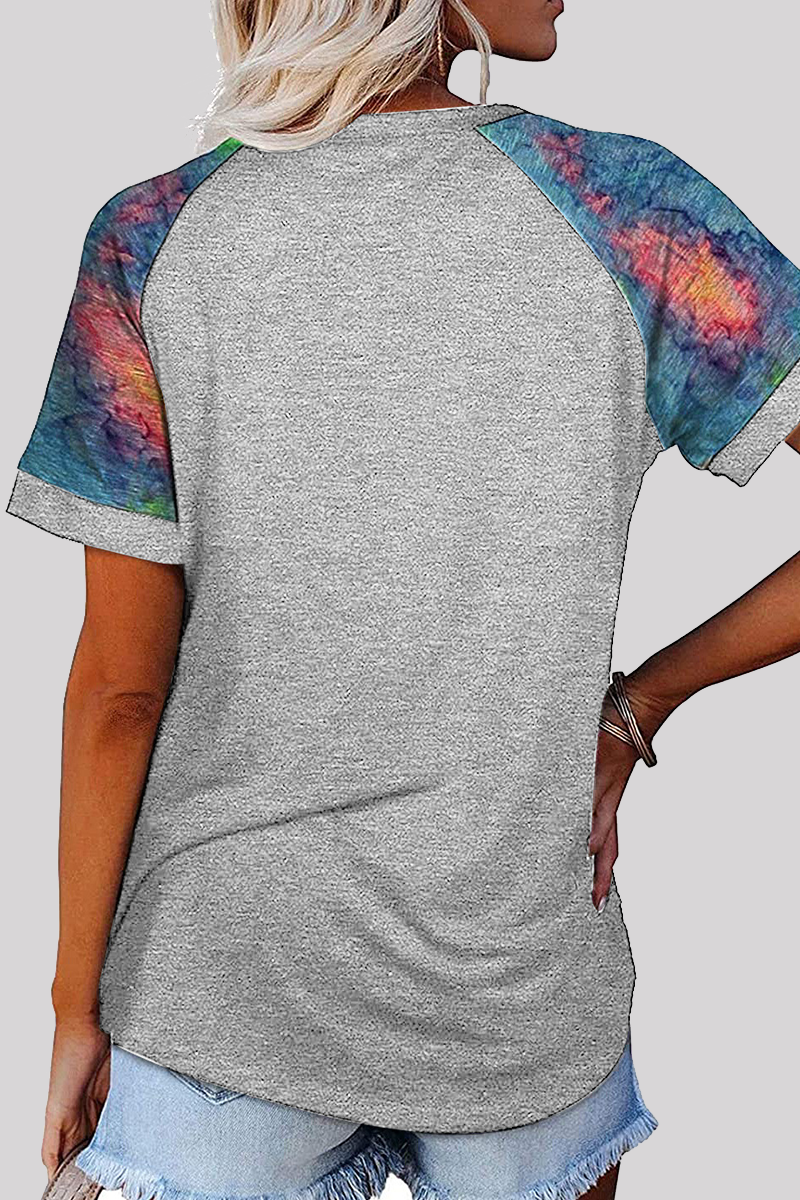 Camisetas básicas con cuello redondo y estampado casual (6 colores)