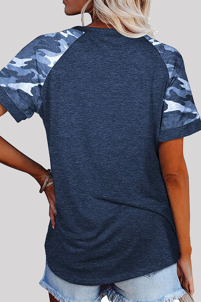 Camisetas básicas con cuello redondo y estampado casual (6 colores)