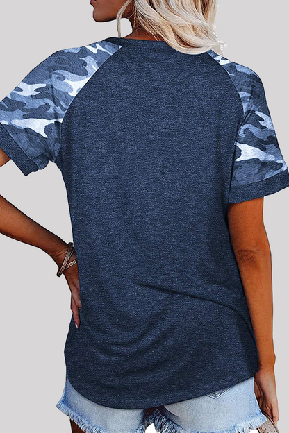 Camisetas básicas con cuello redondo y estampado casual (6 colores)