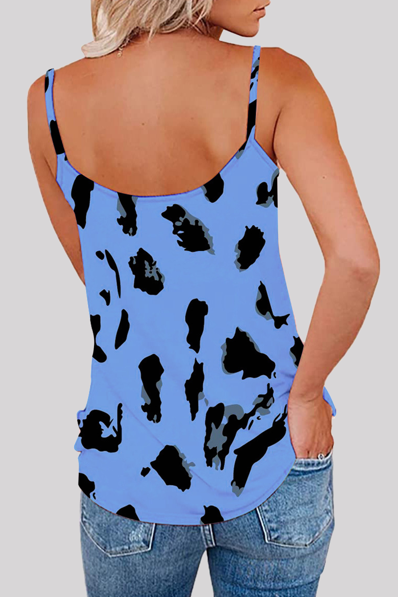 Tops básicos de cuello en V con estampado urbano informal (8 colores)