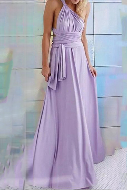 Vestido de noche elegante, de moda, liso, con abertura en la espalda y tirantes finos (20 colores)