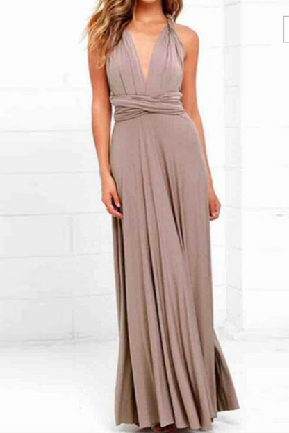 Vestido de noche elegante, de moda, liso, con abertura en la espalda y tirantes finos (20 colores)
