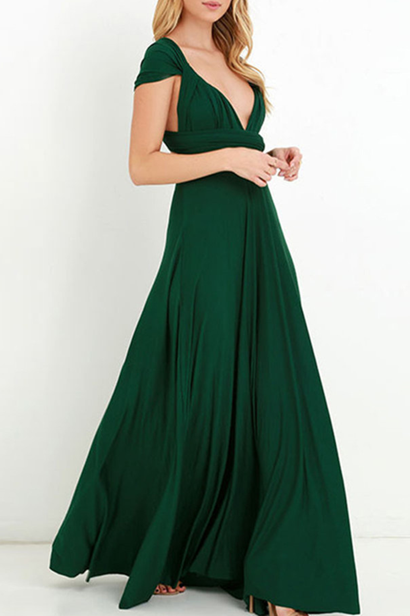 Vestido de noche elegante, de moda, liso, con abertura en la espalda y tirantes finos (20 colores)