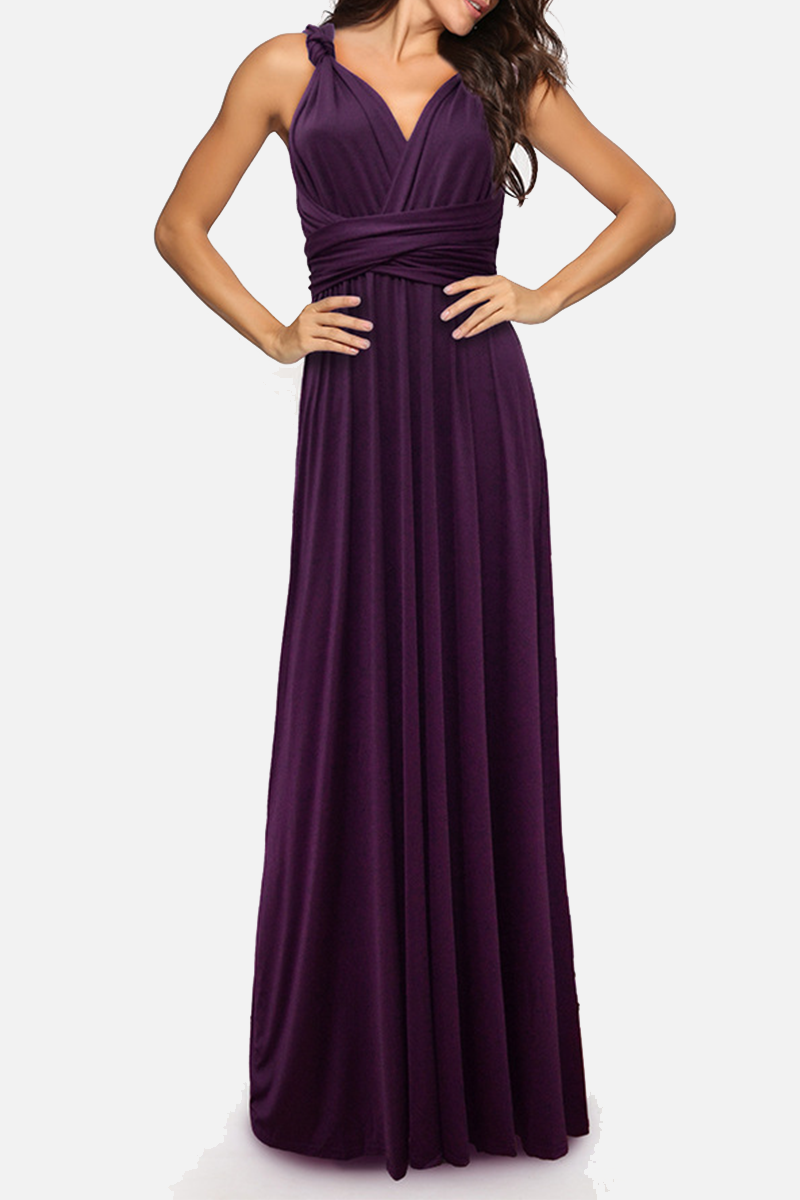 Vestido de noche elegante, de moda, liso, con abertura en la espalda y tirantes finos (20 colores)