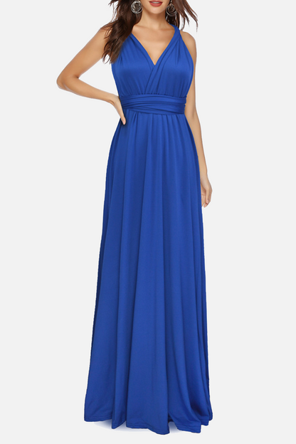 Vestido de noche elegante, de moda, liso, con abertura en la espalda y tirantes finos (20 colores)