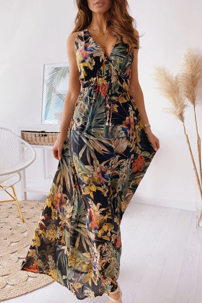 Vestidos de moda con escote en V y estampado dulce (4 colores)