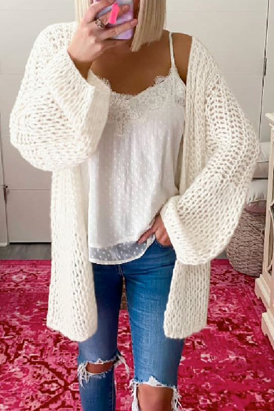 Casual Solid Hollowed Out Tops
