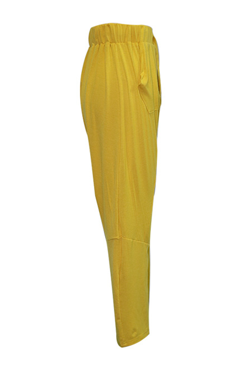 Pantalones Harlan holgados informales de color liso con bolsillos y cordón ajustable (4 colores)