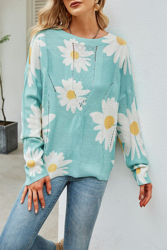 Tops de cuello redondo con abertura y estampado urbano de moda