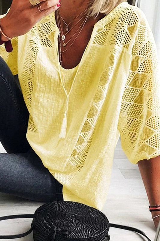 Tops de moda urbana con cuello en V dividido liso (5 colores)