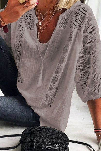 Tops de moda urbana con cuello en V dividido liso (5 colores)