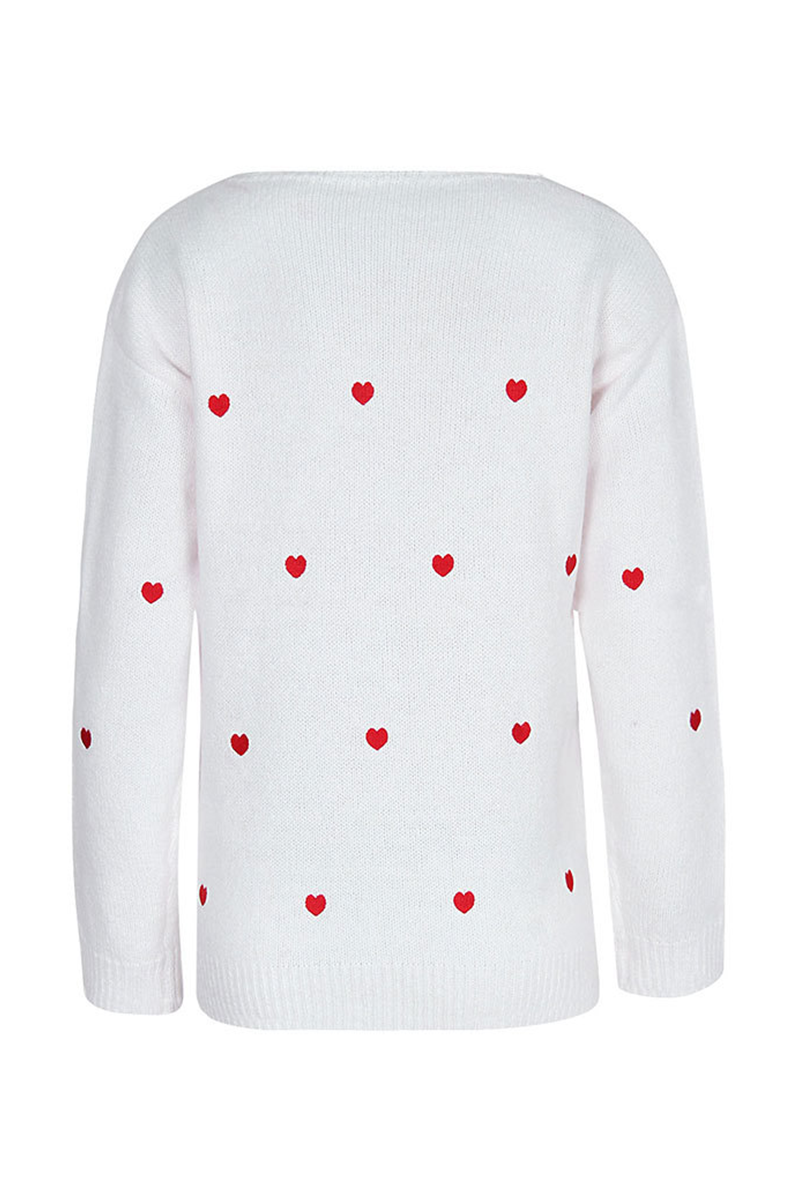 Suéter básico con cuello en V y estampado informal (4 colores)