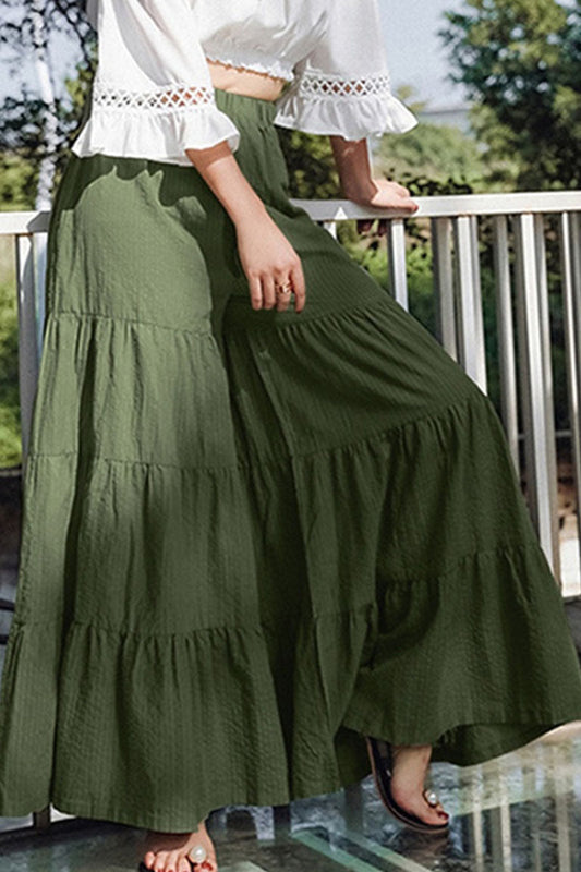 Pantalones casuales de moda con abertura en la cintura, holgados, de pierna ancha y cintura media (3 colores)