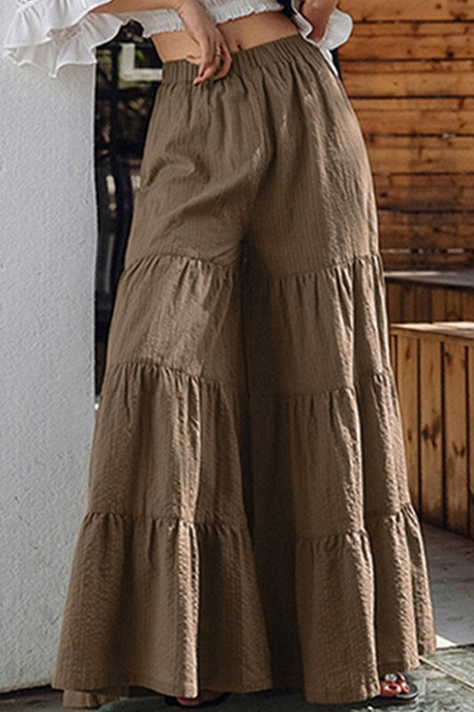 Pantalones casuales de moda con abertura en la cintura, holgados, de pierna ancha y cintura media (3 colores)