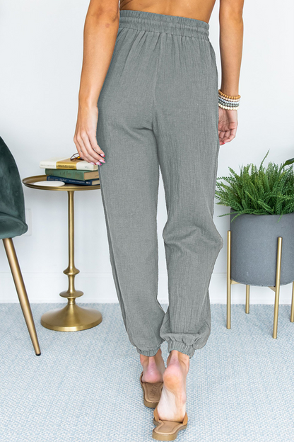 Pantalones Harlan casuales de color liso con bolsillos y parches, holgados, de cintura media (6 colores)