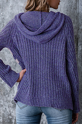 Tops casuales con capucha, cuello y cordón ajustable de patchwork