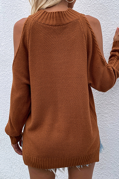 Tops casuales de cuello redondo ahuecados y sólidos (6 colores)