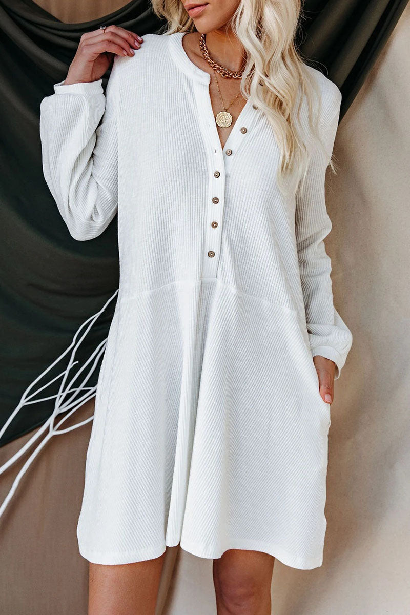 Vestidos de princesa con cuello redondo, de patchwork liso e informal a la moda