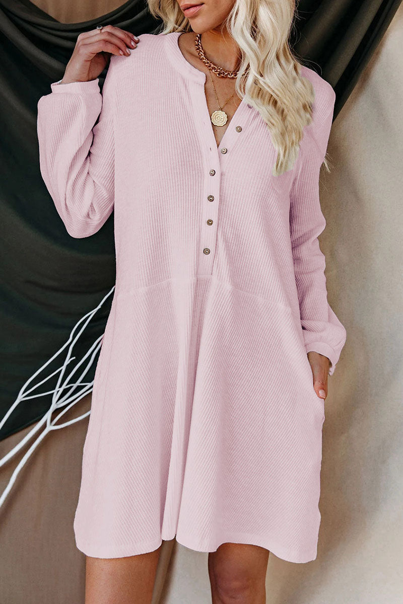 Vestidos de princesa con cuello redondo, de patchwork liso e informal a la moda