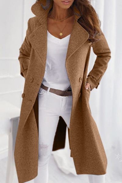 Prendas de abrigo informales y elegantes con cuello vuelto y hebilla (5 colores)