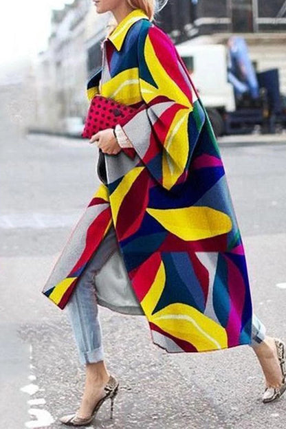 Street Camouflage Print Patchwork Turndown Collar Outerwear(12 Colors)