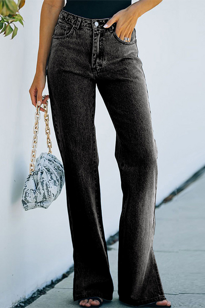 Pantalones de chándal con abertura y parches de colores sólidos (3 colores)