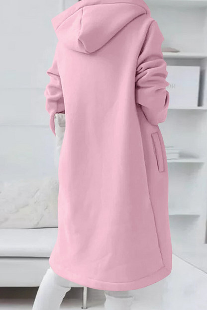 Prendas de abrigo informales con capucha, cuello y cremallera con cordón ajustable (8 colores)