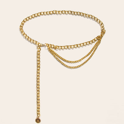 Cadena de cintura ahuecada sólida de moda