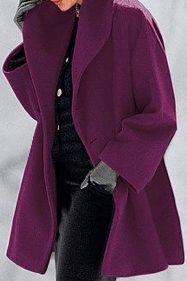 Prenda exterior informal, elegante, lisa, con botones y cuello con capucha (7 colores)