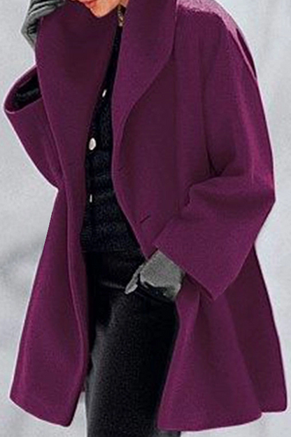 Prenda exterior informal, elegante, lisa, con botones y cuello con capucha (7 colores)