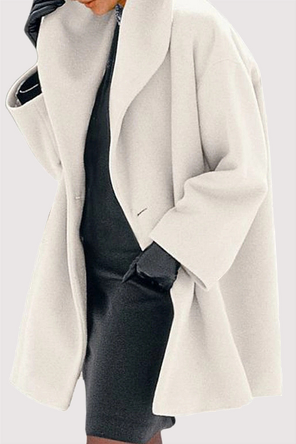 Prenda exterior informal, elegante, lisa, con botones y cuello con capucha (7 colores)