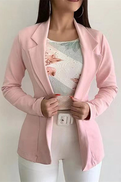 Prendas de abrigo ajustadas con cuello vuelto informal de moda (6 colores)