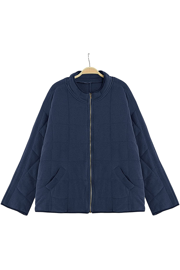 Casual Solid Pocket Zipper Mandarin Collar Outerwear(11 Colors)