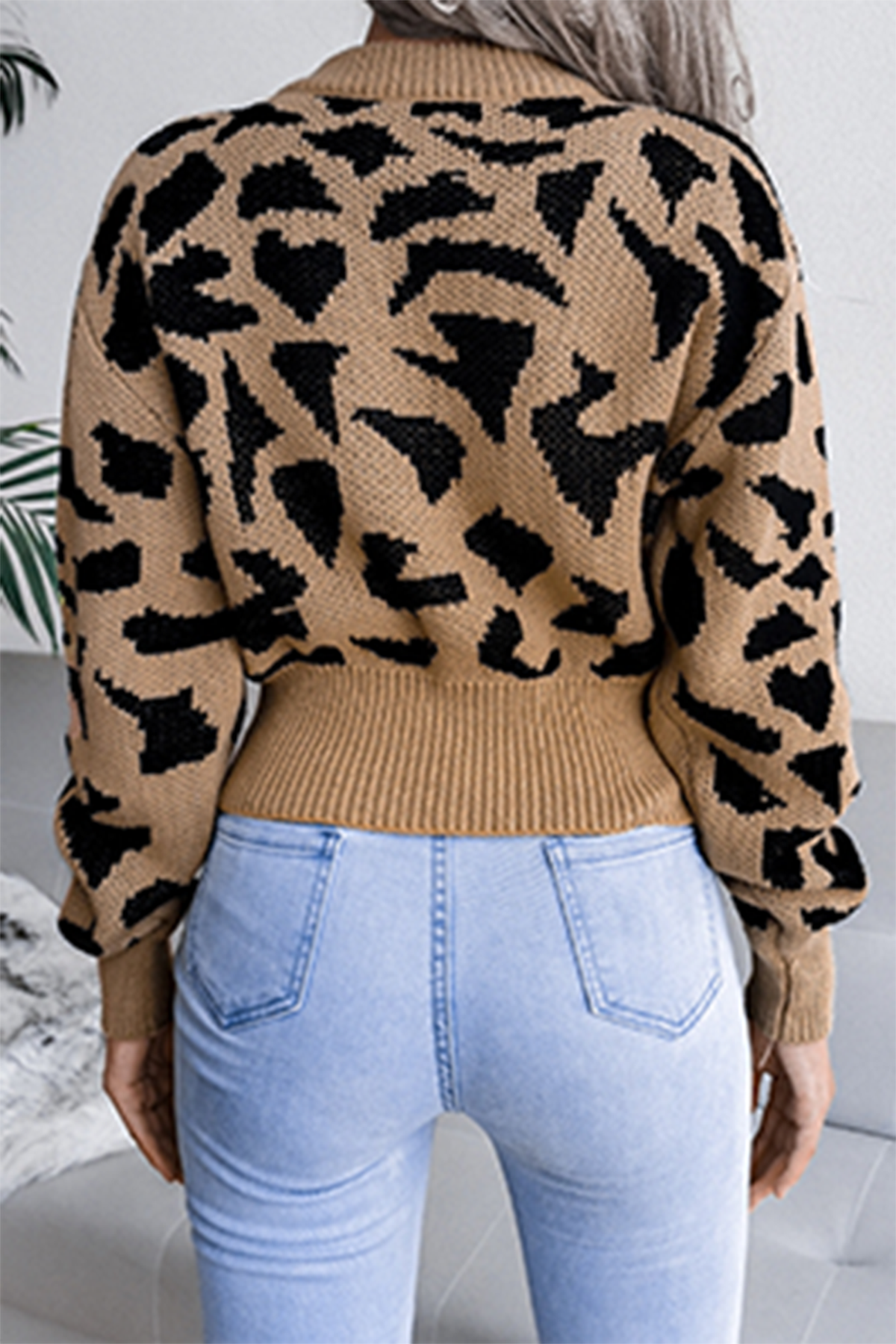Tops casuales con cuello redondo, estampados y patchwork en contraste