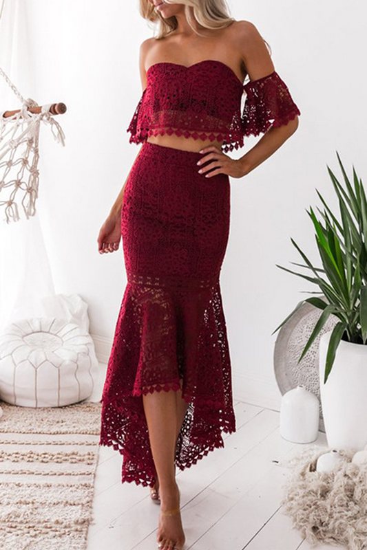 Elegante conjunto de dos piezas con escote en V, manga corta, tirantes finos y espalda descubierta (3 colores)
