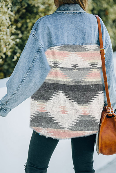 Prendas de abrigo informales de moda con cuello vuelto, hebilla y bolsillo geométrico