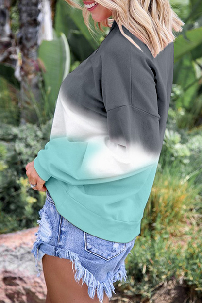 Casual Gradual Change Basic Contrast O Neck Tops£¨12 colors£©
