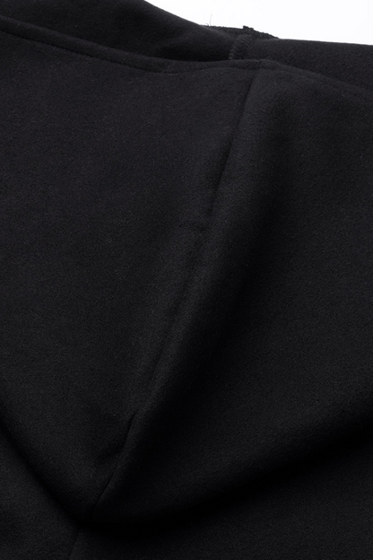 Prenda exterior informal, elegante, lisa, con botones y cuello con capucha (7 colores)