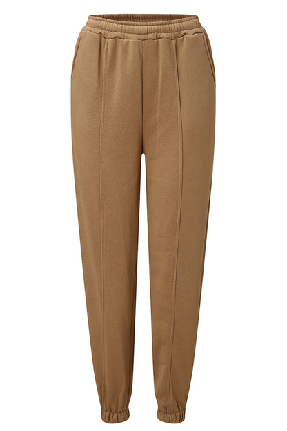 Conjunto deportivo de dos piezas con capucha, cuello alto, manga larga y parches sólidos (5 colores)
