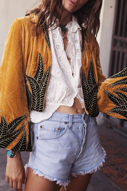 Prendas de abrigo informales con cuello tipo cárdigan y estampado
