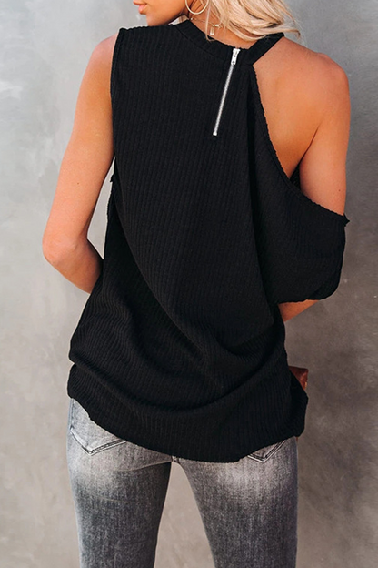 Camisetas casuales de moda con cuello redondo y parches lisos