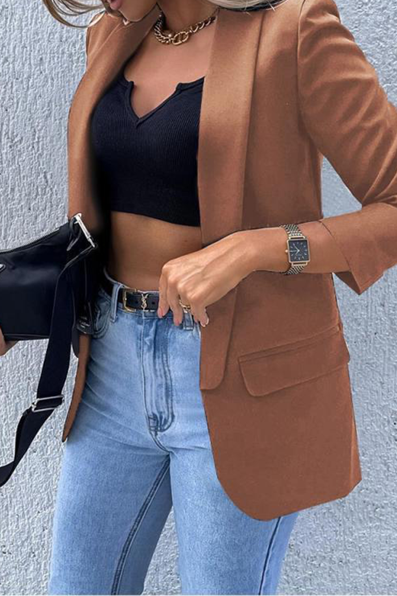 Prendas de abrigo de cuello vuelto con parches lisos de moda (7 colores)